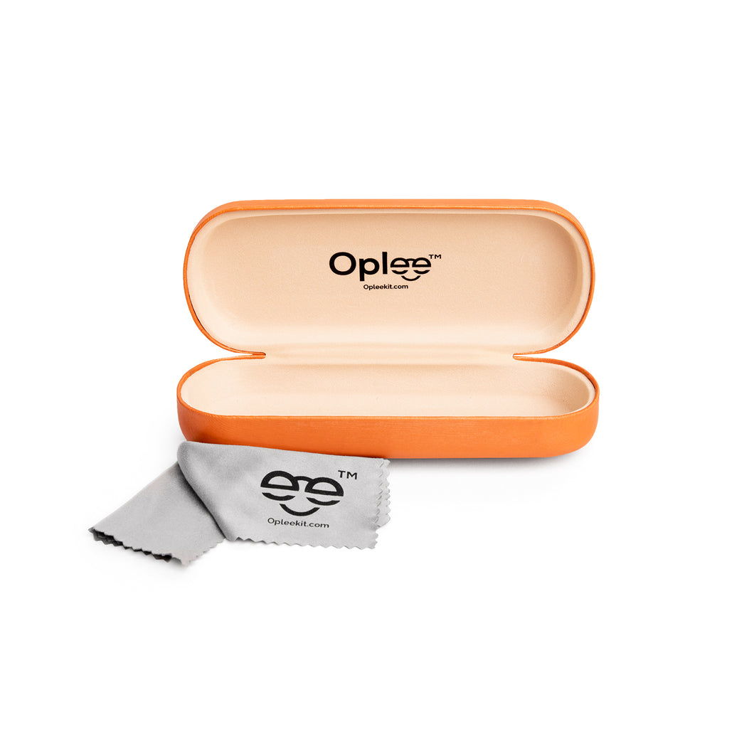 Oplee™ Hard Shell Eyeglass Case with Grey Microfiber Cloth