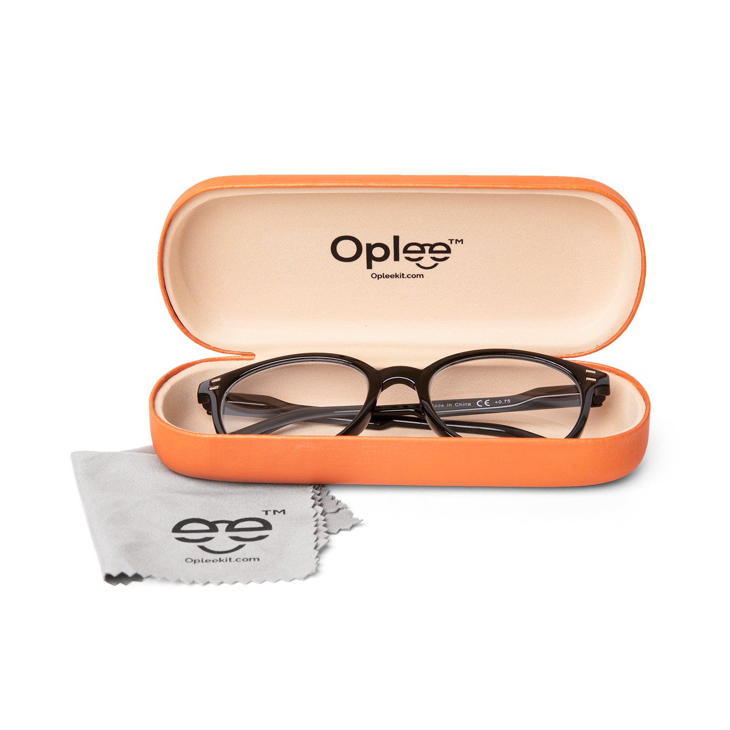 Zip up glasses case for kids - orange