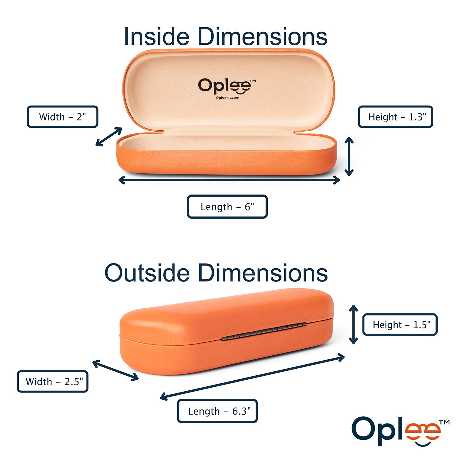 Load image into Gallery viewer, Oplee™ Hard Shell Eyeglass Case with Grey Microfiber Cloth
